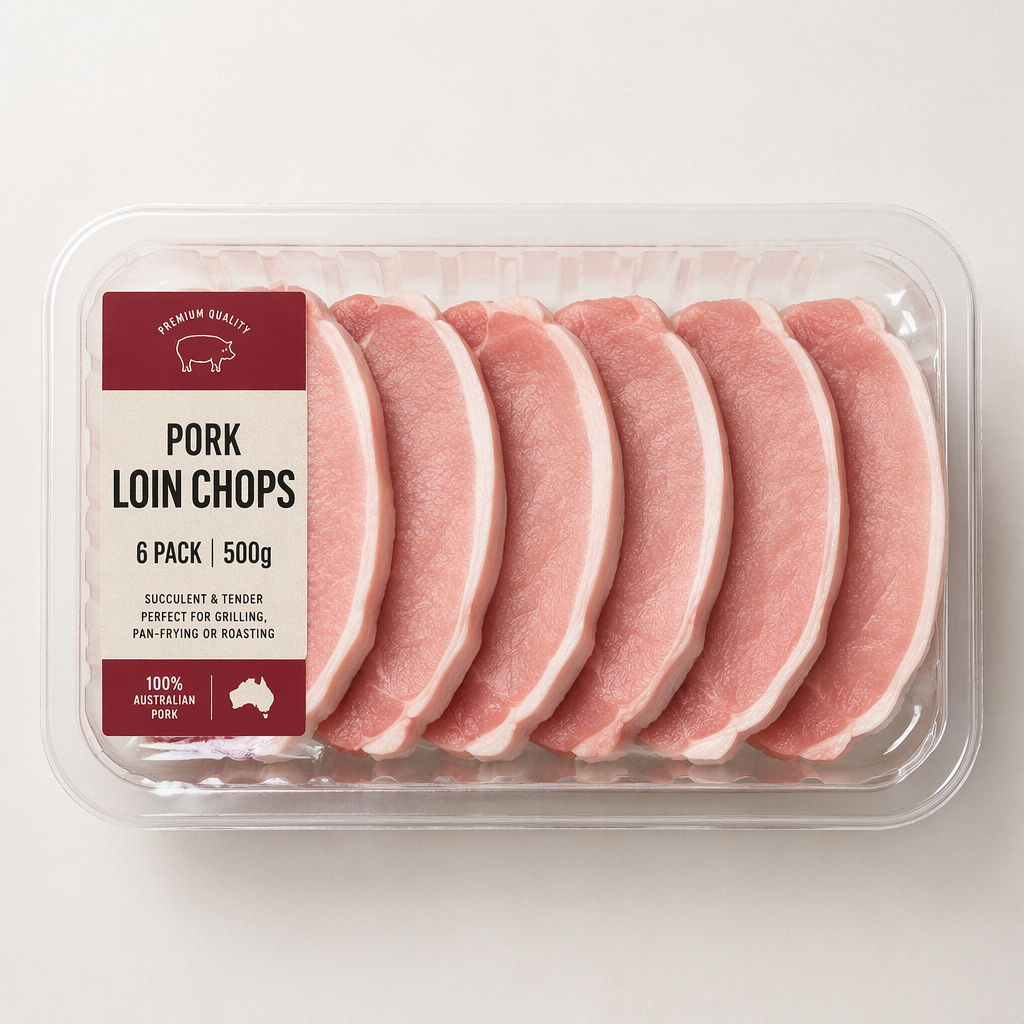 Pork loin chops (6chops/pack 500g)