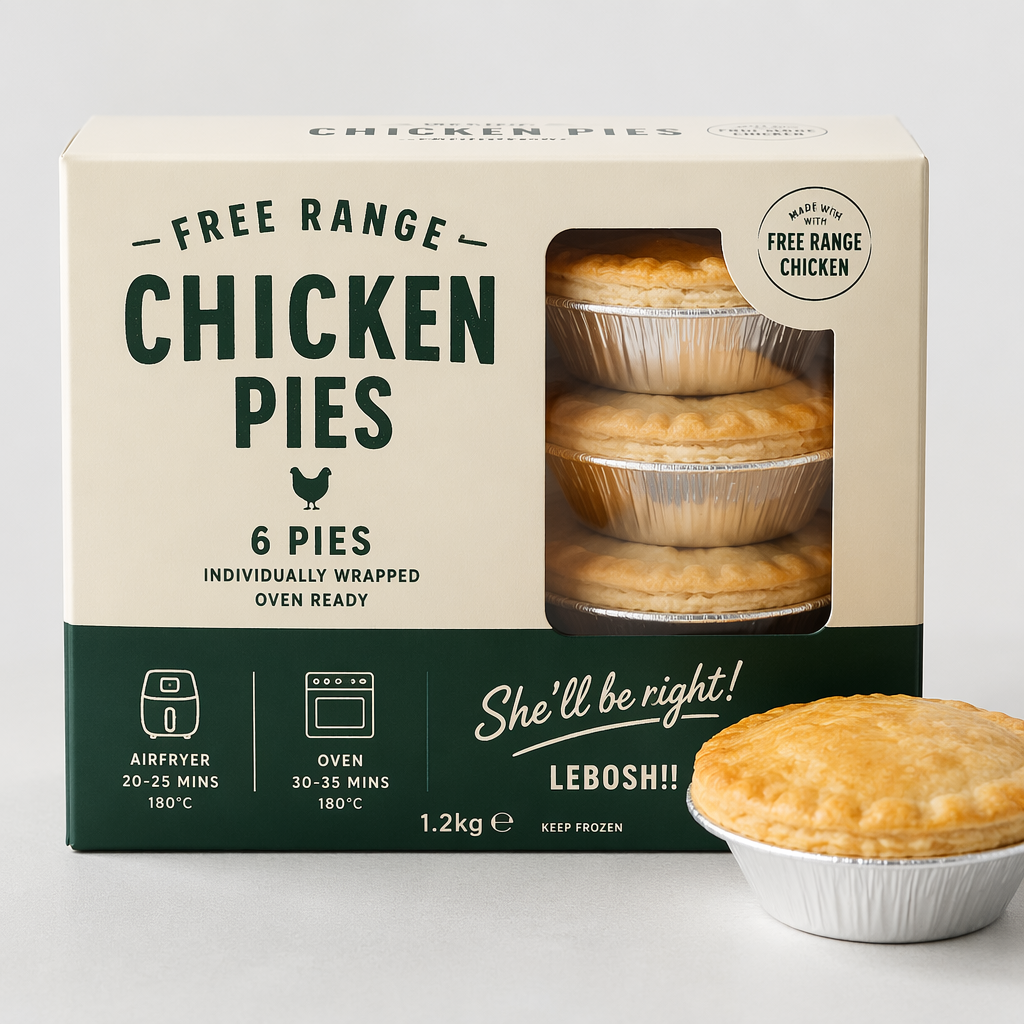 Free Range Chicken Pie pack (6 in a pack)_0