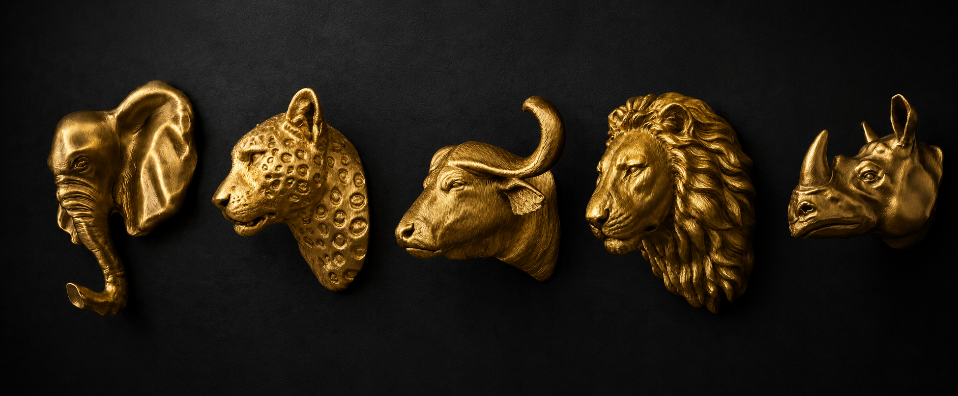 BIG 5 miniature BUSTS as HOOKS_0