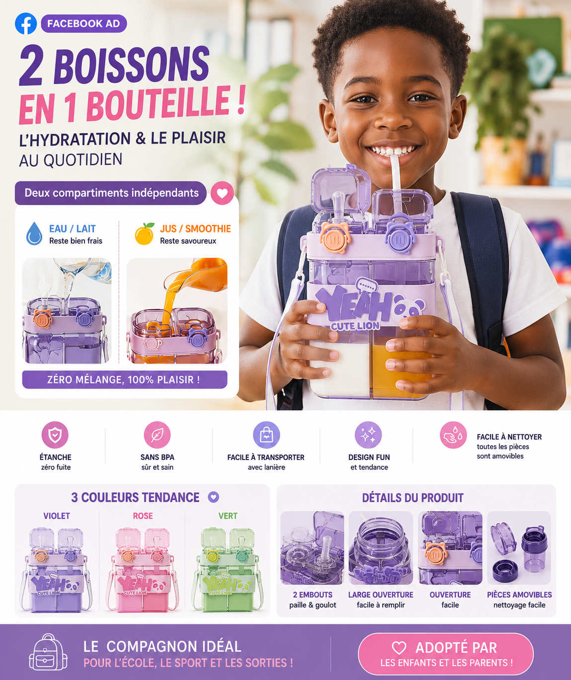 Gourde scolaire enfants _1