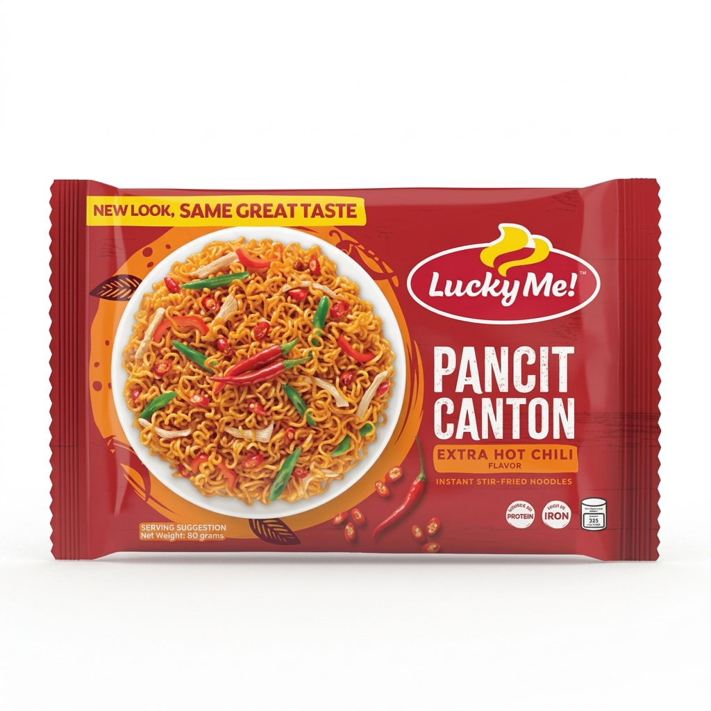 LUCKY ME INSTANT NOODLES PANCIT CANTON HOT CHILI 75g_0