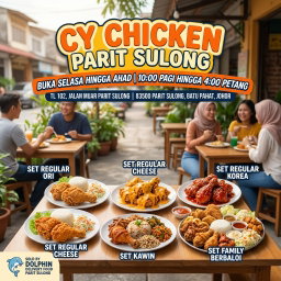 CY CHICKEN PARIT SULONG BUKA SELASA HINGGA AHAD 10;00 PAGI HINGGA 4;00 PETANG