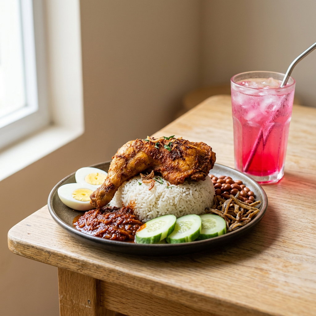 NASI LEMAK AYAM BEREMPAH -SAIZ BESAR- FREE SIRAP AIS_0