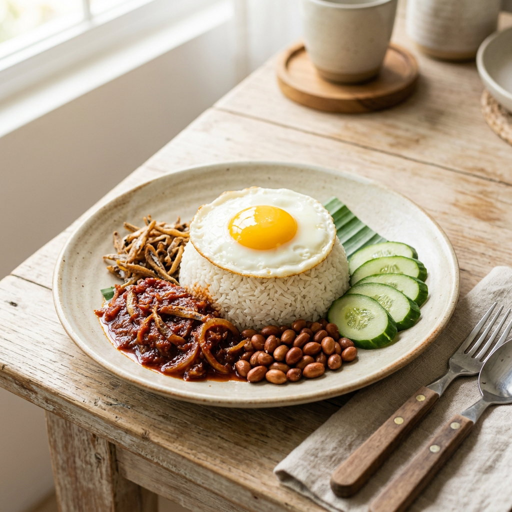 NASI LEMAK TELUR MATA