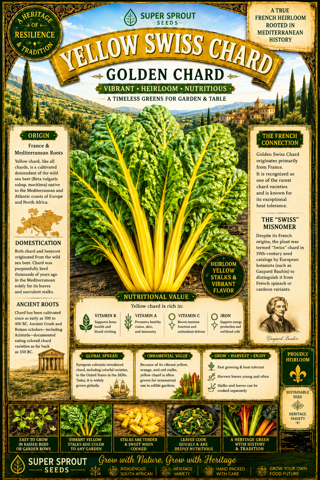 YELLOW SWISS CHARD x 35+ organic seeds_1
