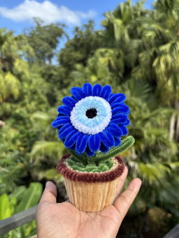 Evil eye flower pot