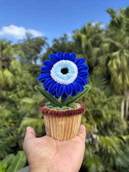 Evil eye flower pot