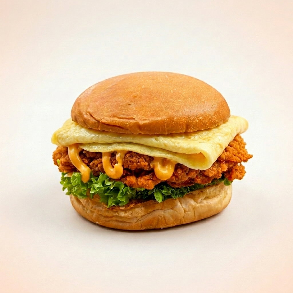 Burger Crispy Chicken Egg 