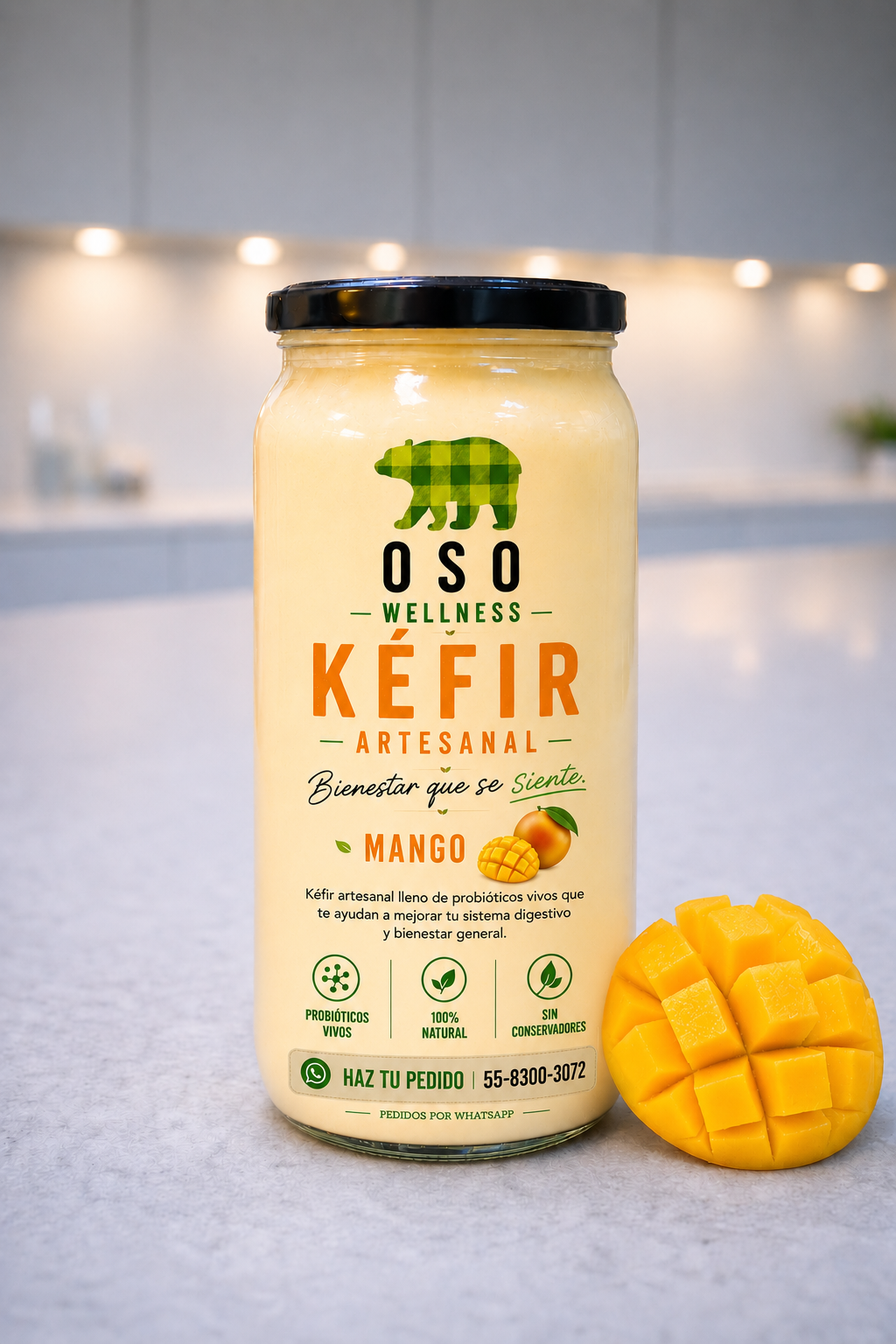 Kefir Artesanal de Mango Naturales