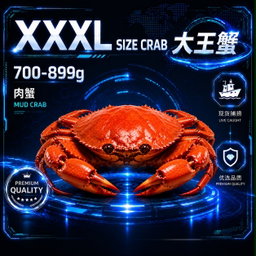 飞天爽配套 | XXXL SIZE 肉蟹 (700-899G) 