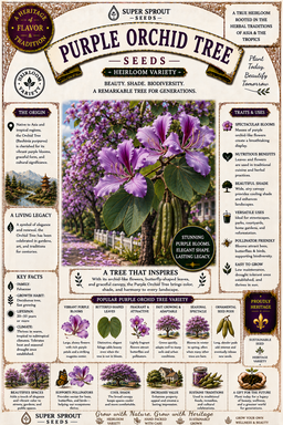 BAUHINIA PURPUREA (Purple Orchid Tree) x 10 seeds