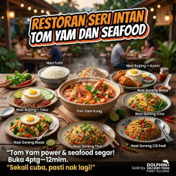 RESTORAN SERI INTAN TOM YAM DAN SEAFOOD BUKA JAM 4PTG -12MALAM