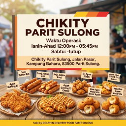 CHIKITY PARIT SULONG Waktu Operasi:Isnin-Ahad12:00PM - 05:45PM Sabtu: -tutup