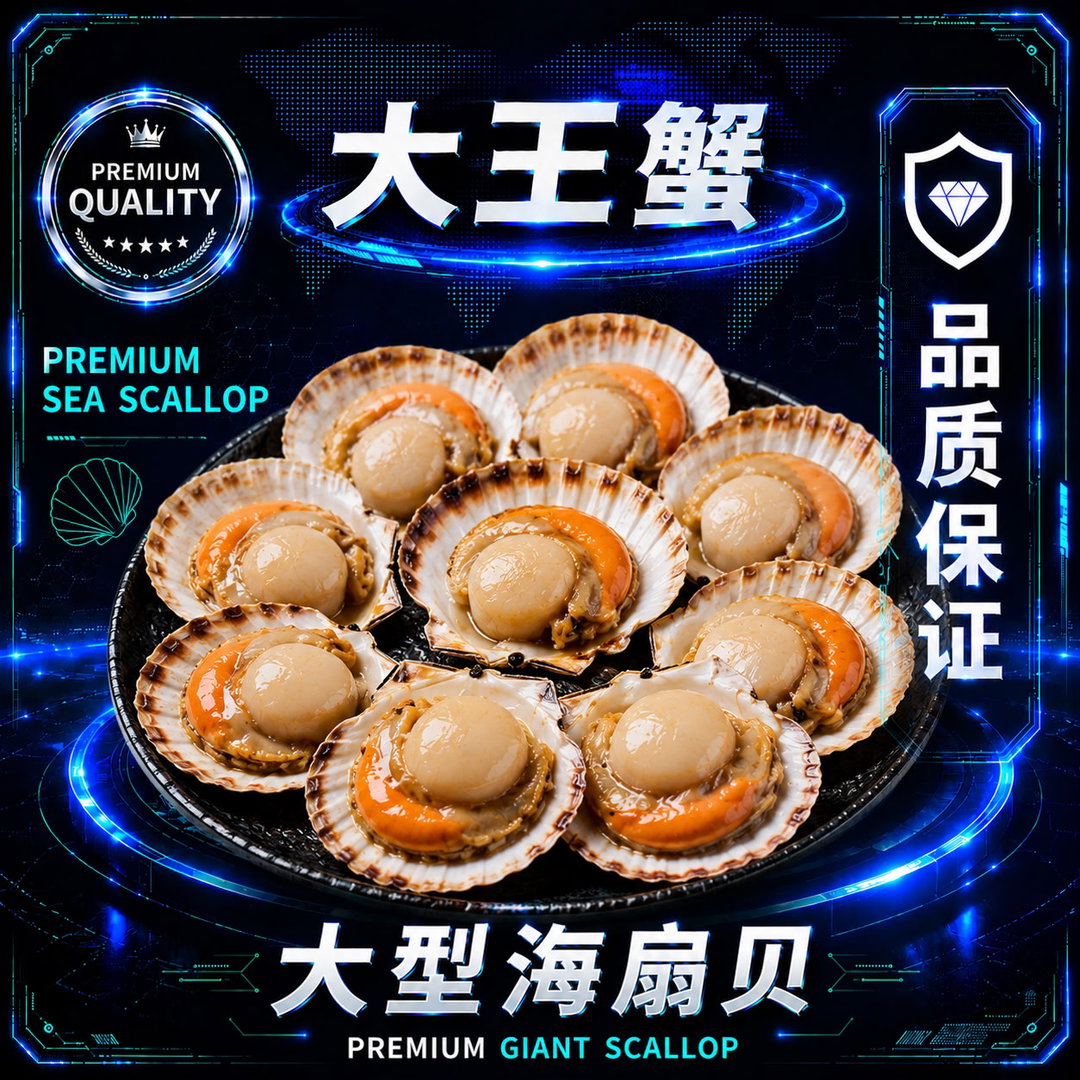 大型海扇贝 SEA SCALLOPS (XXL SIZE)