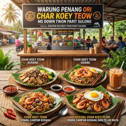 WARUNG PENANG ORI CHAR KOEY TEOW MS DOWN TWON PARIT SULONG
