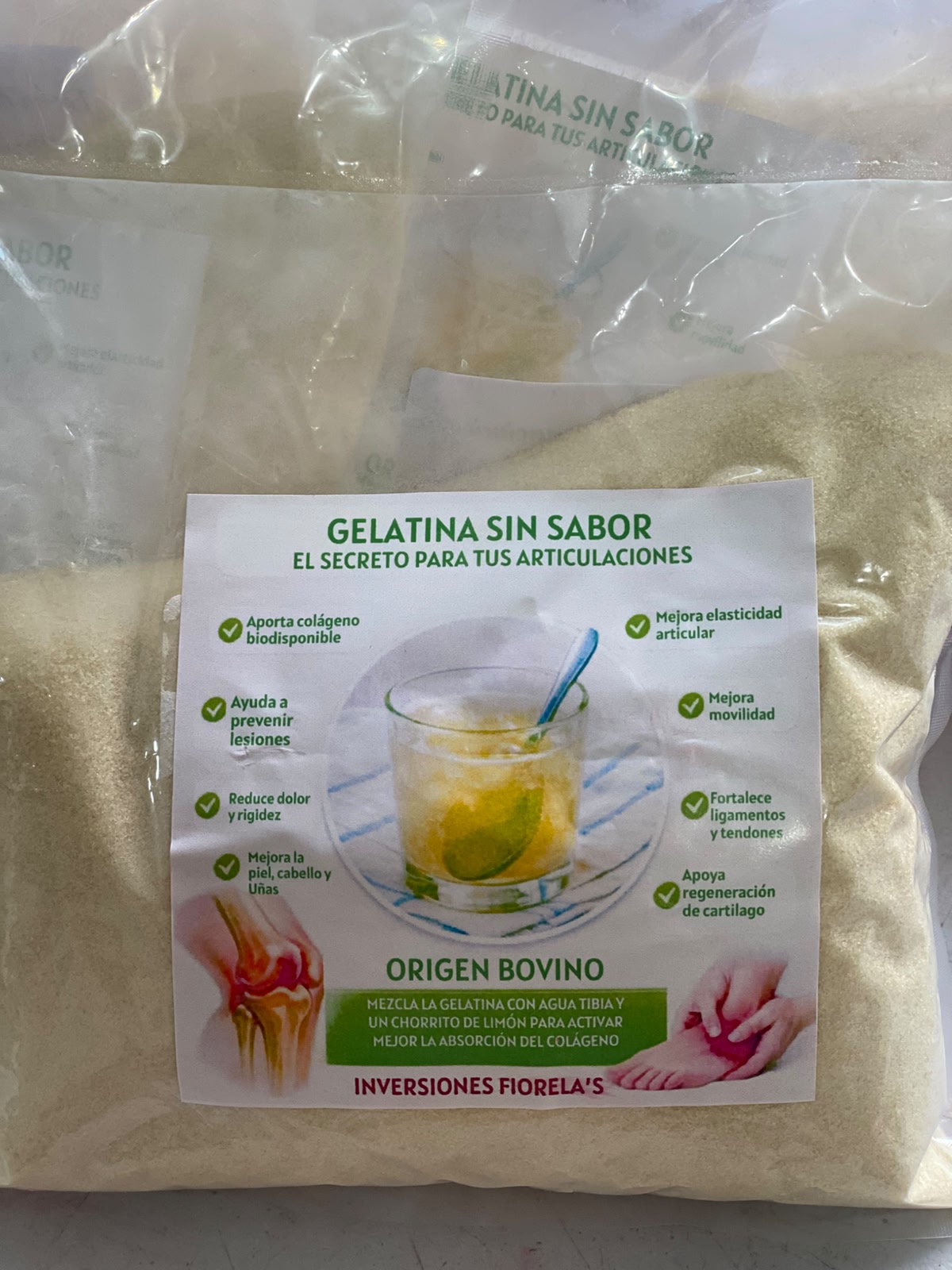 Gelatina Sin Sabor 275 Bloom - (Comestible) Bovina_3