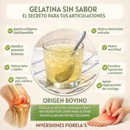 Gelatina Sin Sabor 275 Bloom - (Comestible) Bovina