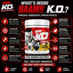 BAAM!! KO !! Ultimate Pre-Workout × DOPPO – 378 g (30 Servings) | Energy • Focus • Endurance
