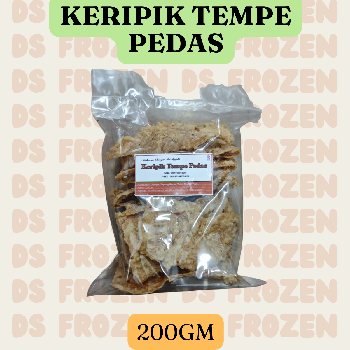 kerepek tempe pedas 200gm_0