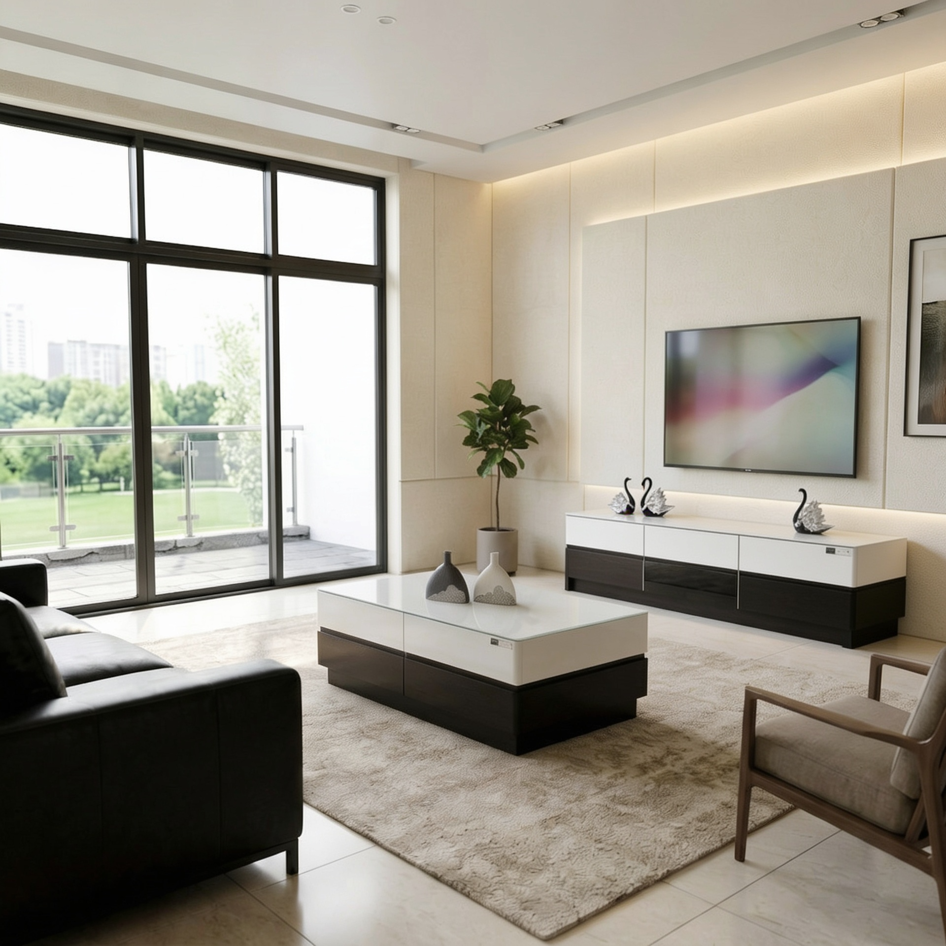 NOIR TV CABINET & CLIO COFFEE TABLE