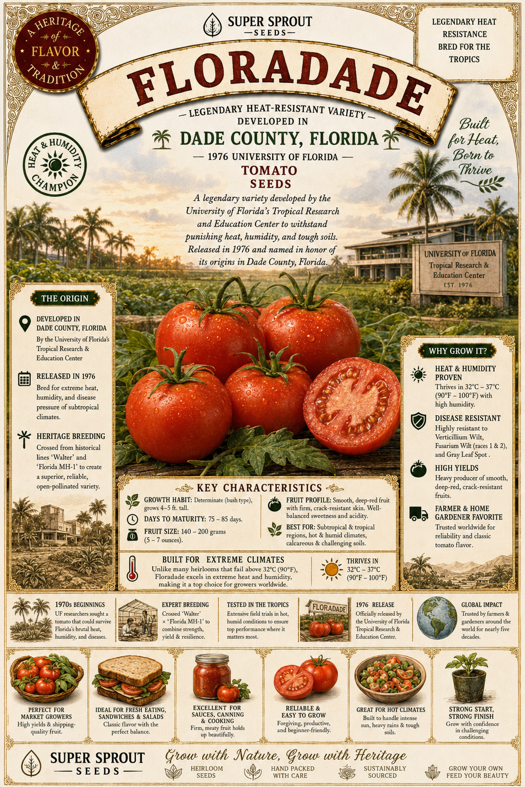 🍅FLORADADE TOMATO🍅 x 15 seeds_1