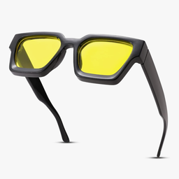 Unisex Thick Frame Sunglasses (Yellow)