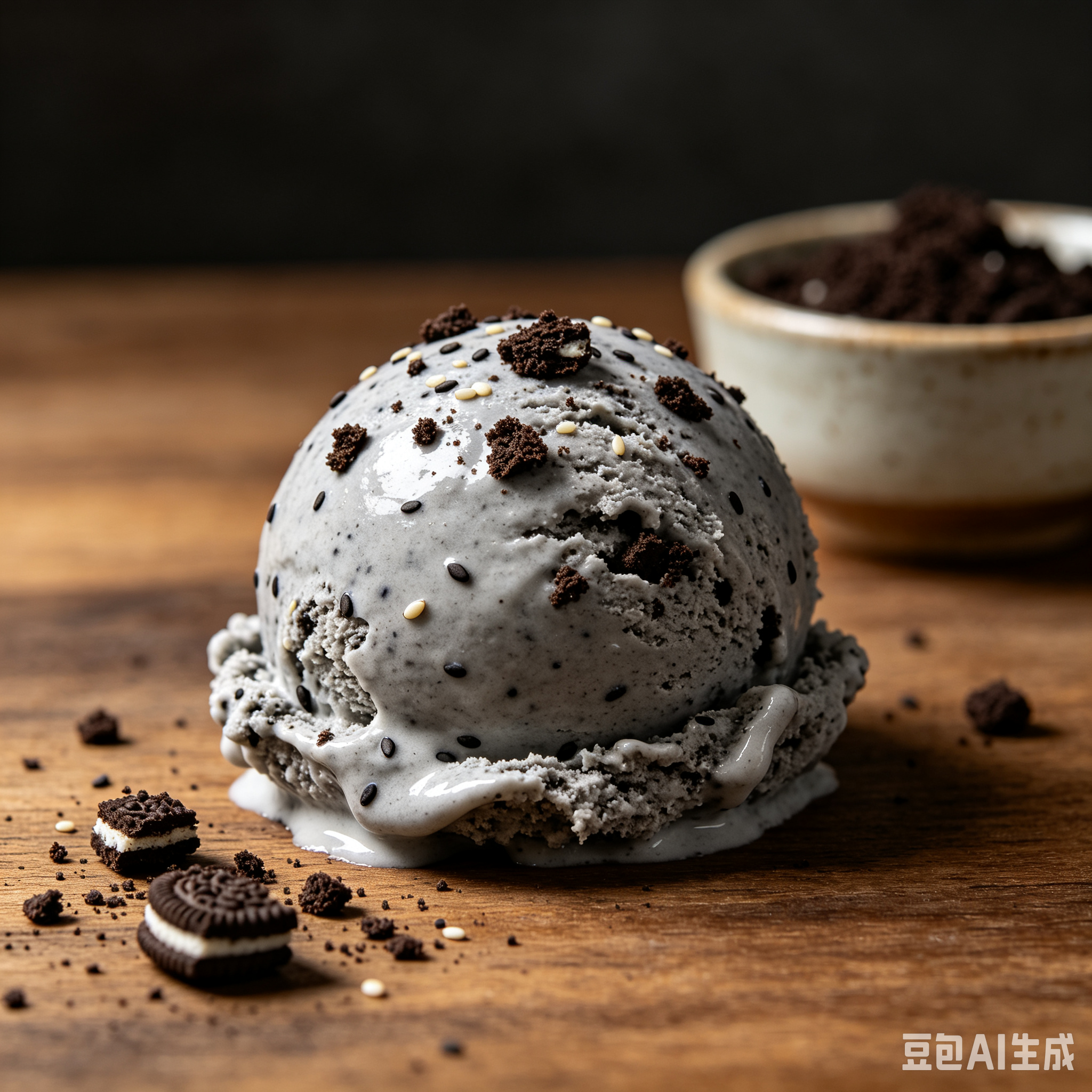Black Sesame Oreo 冰淇淋 473ml_0