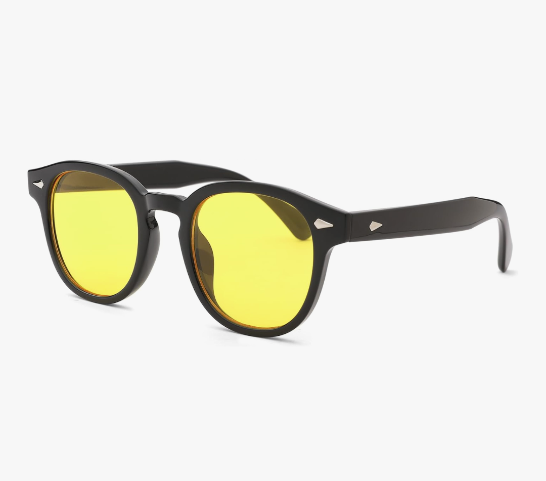 Retro Round Sunglasses (Yellow)_0