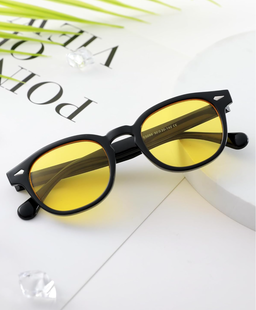 Retro Round Sunglasses (Yellow)