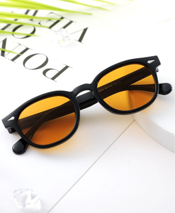 Retro Round Sunglasses (Orange)