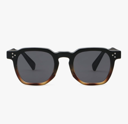 Retro Square Sunglasses (Black/Tea)