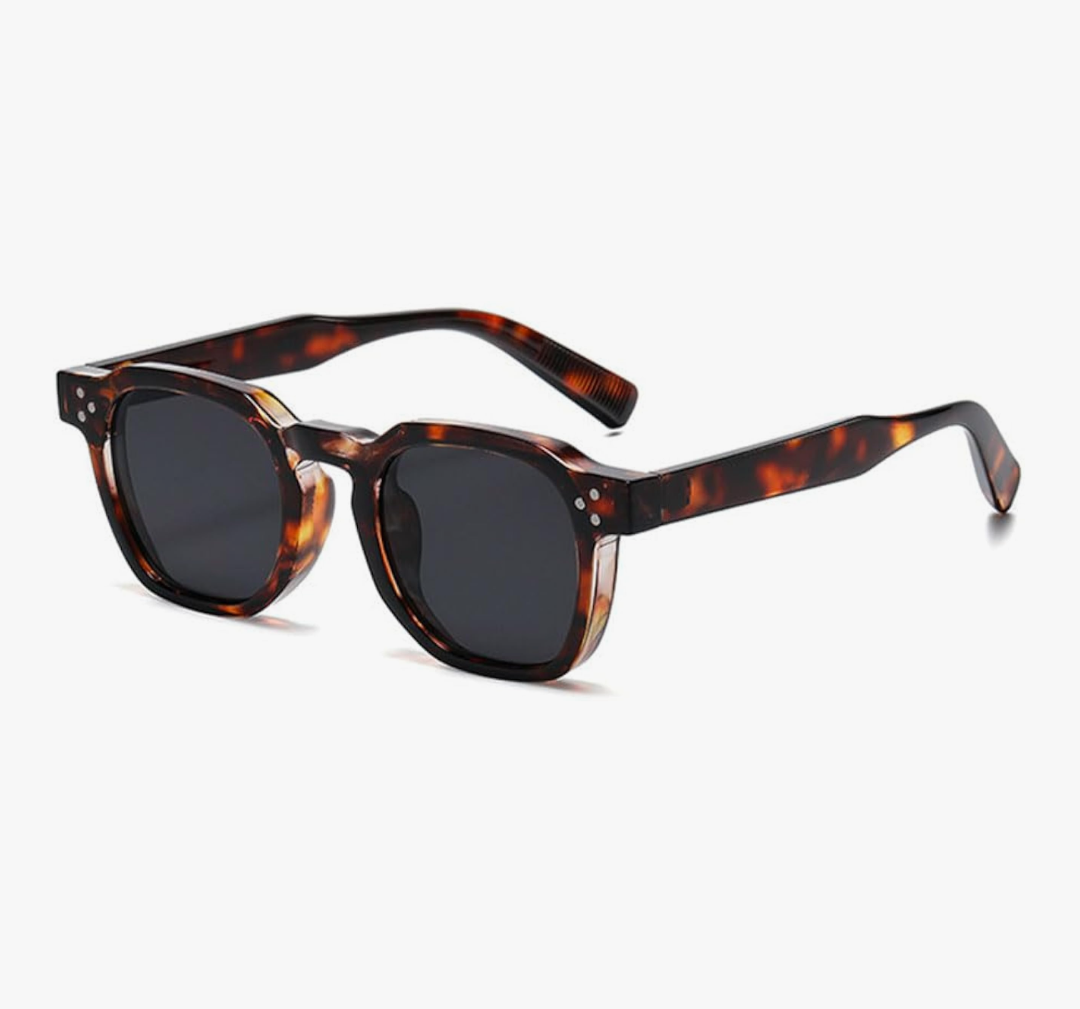 Retro Square Sunglasses (Black/Tortoise)_0