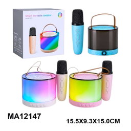 SPEAKER LED AMBIENT W/BLUETOOTH USB & 1 MICRO KARAOKE 