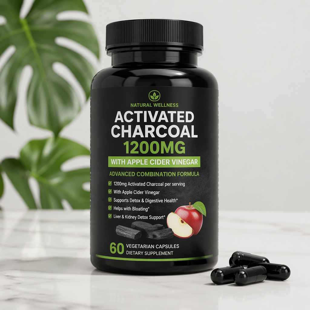 Activated Charcoal 1200mg with Apple Cider Vinegar_0