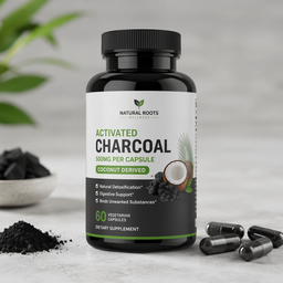 Activated Charcoal 500mg Veg Capsules - Coconut Derived