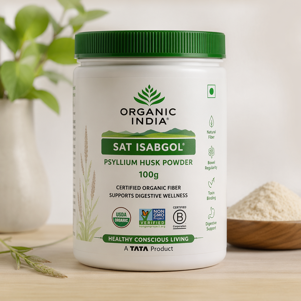 Organic India Sat Isabgol Psyllium Husk 100g