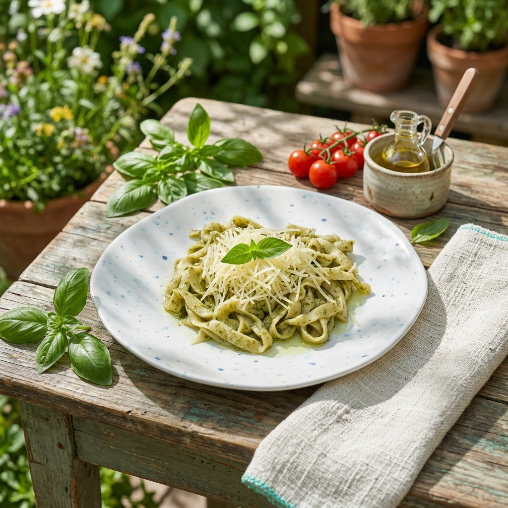Pasta al Pesto de Albahaca_2