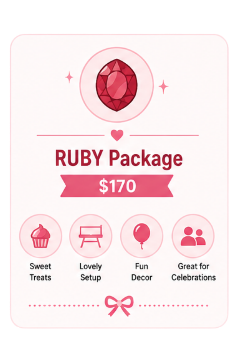 RUBY Set : Dessert Table $170.00_0