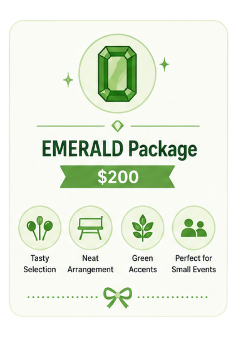 EMERALD Set : Dessert Table $200.00