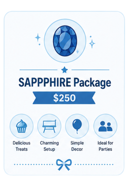 SAPPHIRE Set : Dessert Table $250.00