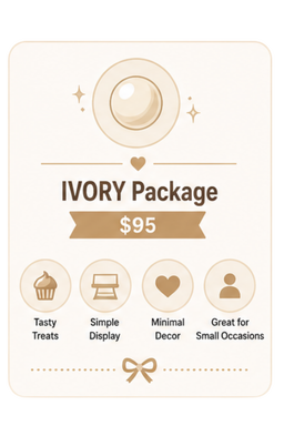 IVORY Set : Dessert Table $95.00