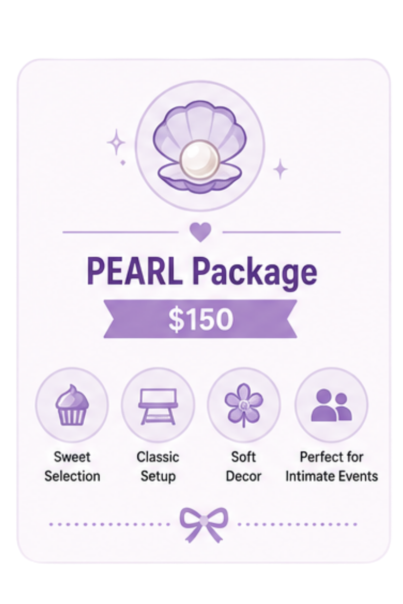 PEARL Set : Dessert Table $150.00