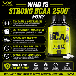 VITAXTRONG Strong BCAA 2500™ (240 / 480 capsules) | Muscle Recovery, Muscle Growth, Reduce Soreness [VX]