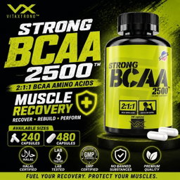 VITAXTRONG Strong BCAA 2500™ (240 / 480 capsules) | Muscle Recovery, Muscle Growth, Reduce Soreness [VX]