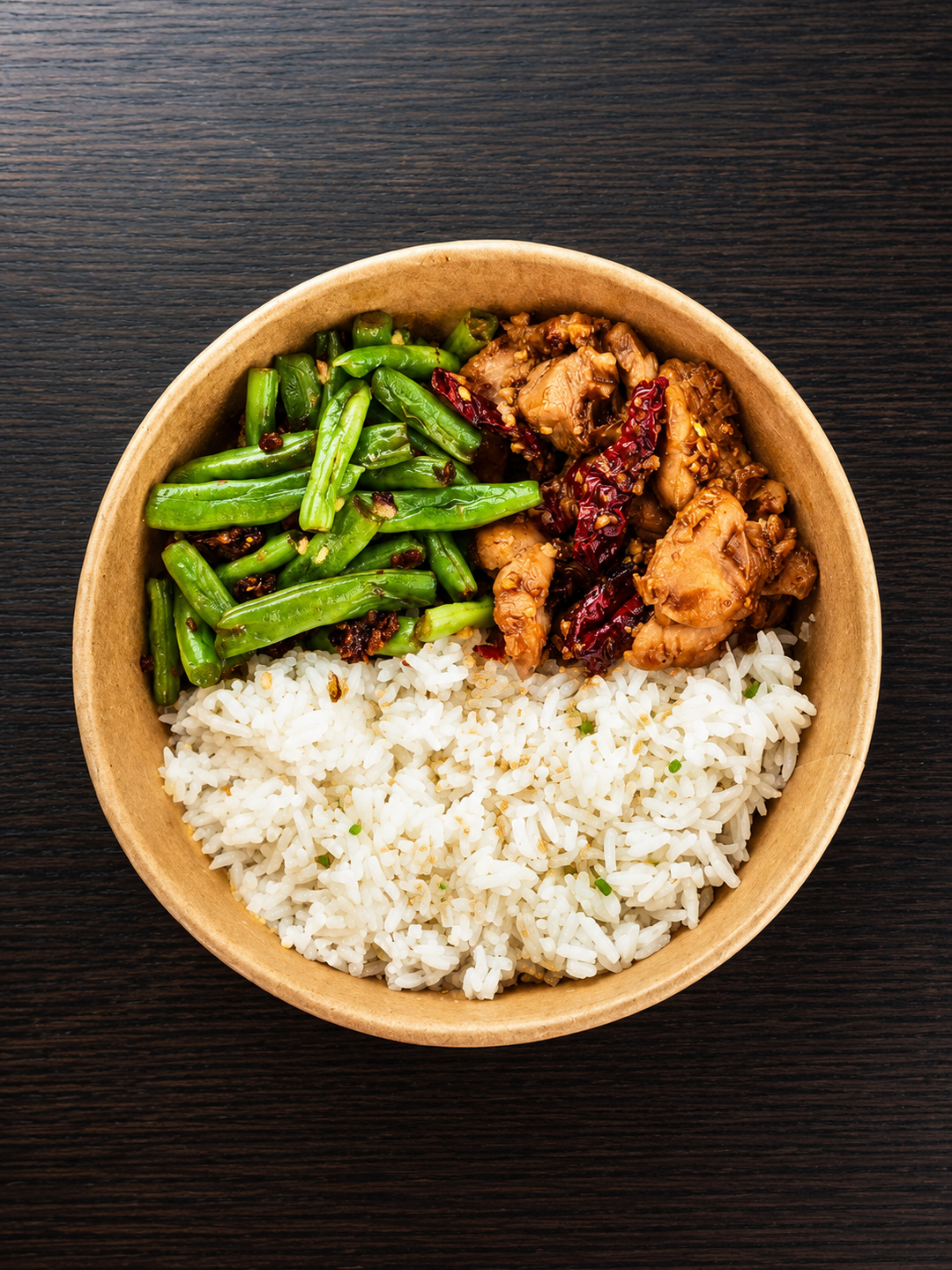 Kung-pao Chicken w/ Stir-fried Green Beans