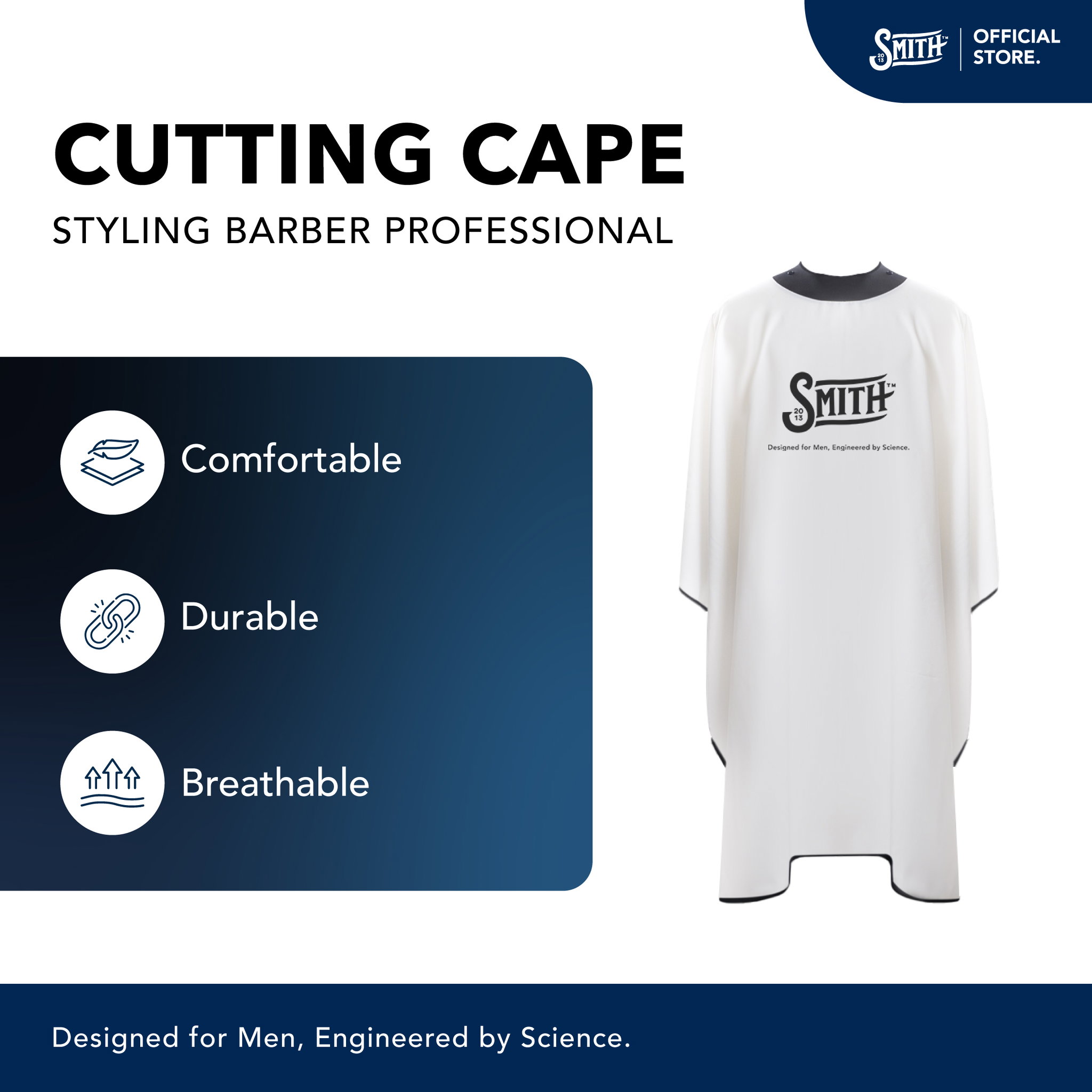 Smith Men Supply - White Cutting Cape Styling Barber Professional Vol.2_0