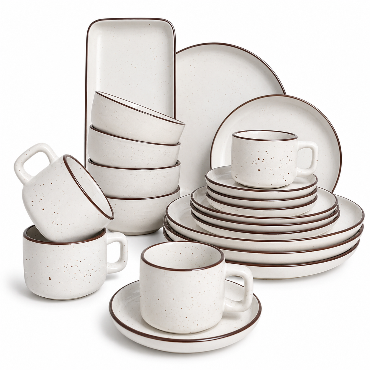 21 Piece Ceramic Dinner Set_0
