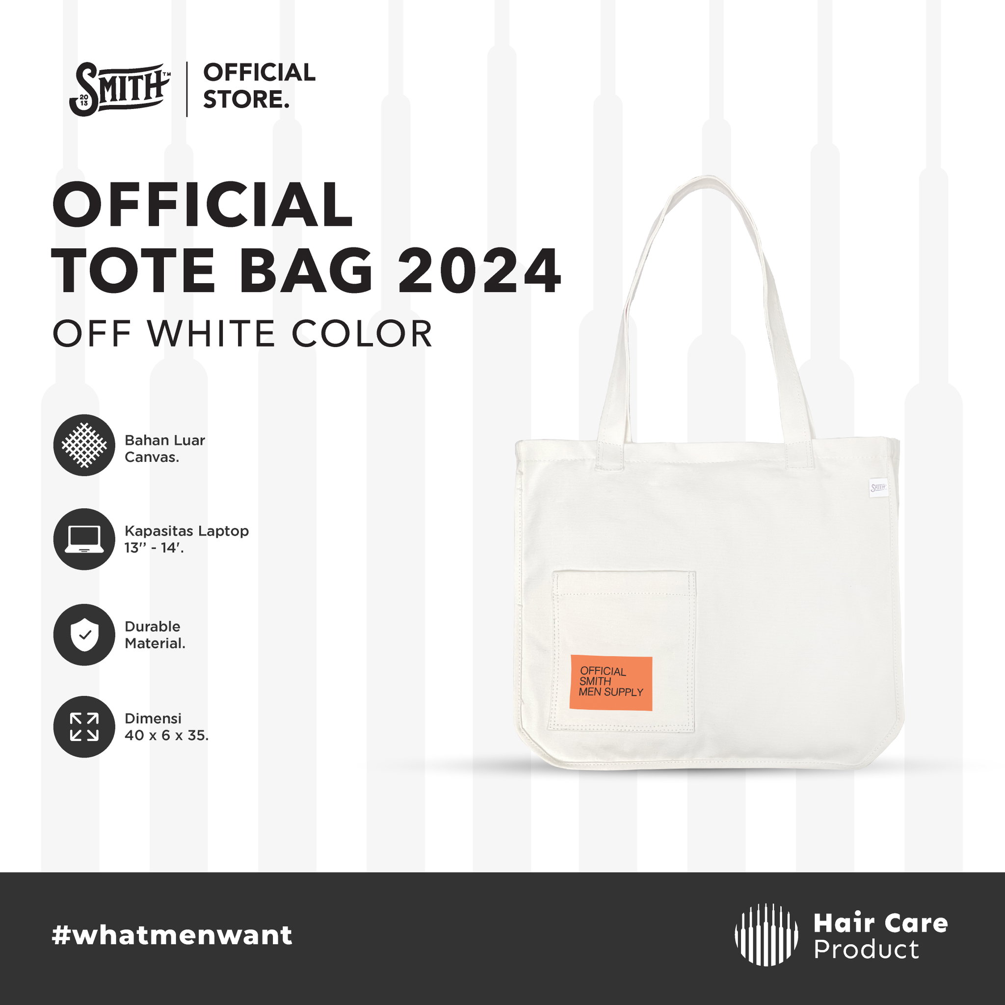 Smith Men Supply - Official Tote Bag - Off White_0