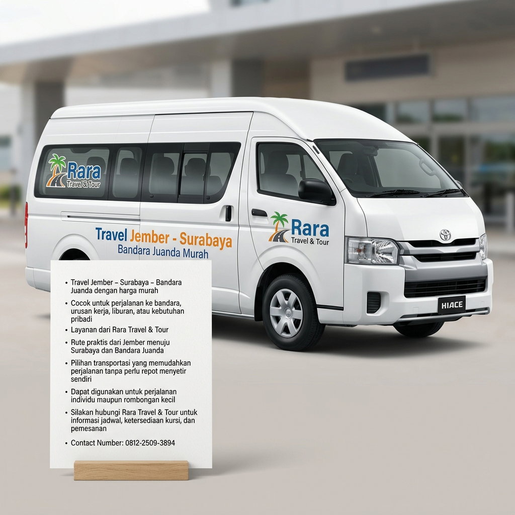 Travel Jember Surabaya Bandara Juanda Murah - Rara Travel & Tour_1