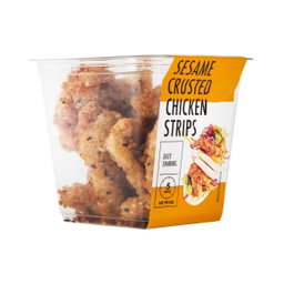Sesame crusted chicken strips 